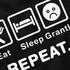 Herren T-Shirt mit Spruch Eat Sleep Repeat Mega Mix Fun-Shirt lustige Geschenke Moonworks®preview