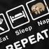 Herren T-Shirt mit Spruch Eat Sleep Repeat Mega Mix Fun-Shirt lustige Geschenke Moonworks®preview