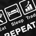 Herren T-Shirt mit Spruch Eat Sleep Repeat Mega Mix Fun-Shirt lustige Geschenke Moonworks®preview