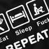 Herren T-Shirt mit Spruch Eat Sleep Repeat Mega Mix Fun-Shirt lustige Geschenke Moonworks®preview