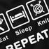 Herren T-Shirt mit Spruch Eat Sleep Repeat Mega Mix Fun-Shirt lustige Geschenke Moonworks®preview