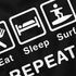 Herren T-Shirt mit Spruch Eat Sleep Repeat Mega Mix Fun-Shirt lustige Geschenke Moonworks®preview