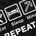 Herren T-Shirt mit Spruch Eat Sleep Repeat Mega Mix Fun-Shirt lustige Geschenke Moonworks®preview