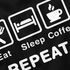 Herren T-Shirt mit Spruch Eat Sleep Repeat Mega Mix Fun-Shirt lustige Geschenke Moonworks®preview