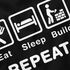 Herren T-Shirt mit Spruch Eat Sleep Repeat Mega Mix Fun-Shirt lustige Geschenke Moonworks®preview