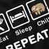 Herren T-Shirt mit Spruch Eat Sleep Repeat Mega Mix Fun-Shirt lustige Geschenke Moonworks®preview