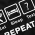 Herren T-Shirt mit Spruch Eat Sleep Repeat Mega Mix Fun-Shirt lustige Geschenke Moonworks®preview