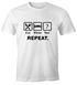 Herren T-Shirt mit Spruch Eat Sleep Repeat Mega Mix Fun-Shirt lustige Geschenke Moonworks®preview