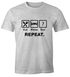 Herren T-Shirt mit Spruch Eat Sleep Repeat Mega Mix Fun-Shirt lustige Geschenke Moonworks®preview