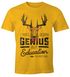 Herren T-Shirt mit Spruch I was born as genius but education ruined me Hirsch Moonworks®preview