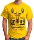 Herren T-Shirt mit Spruch I was born as genius but education ruined me Hirsch Moonworks®preview