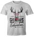 Herren T-Shirt mit Spruch I was born as genius but education ruined me Hirsch Moonworks®preview