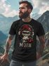 Herren T-Shirt Moin Schriftzug Gorilla Möwe Musik Aufdruck Brustprint Printshirt Fashion Streetstyle Neverless®preview