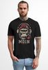 Herren T-Shirt Moin Schriftzug Gorilla Möwe Musik Aufdruck Brustprint Printshirt Fashion Streetstyle Neverless®preview