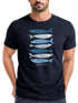 Herren T-Shirt Motiv Maritim Meer Fische Sommer Urlaub Spruch Respect the Locals  Fashion Streetstyle Neverless®preview