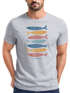 Herren T-Shirt Motiv Maritim Meer Fische Sommer Urlaub Spruch Respect the Locals  Fashion Streetstyle Neverless®preview