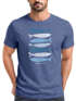Herren T-Shirt Motiv Maritim Meer Fische Sommer Urlaub Spruch Respect the Locals  Fashion Streetstyle Neverless®preview