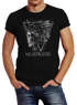 Neverless Herren Tanktop Mit Indianer-Totenkopf-Print – Slim Fit, 100% Baumwolle