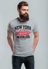 Herren T-Shirt New York Athletic Slim Fit Neverless®preview