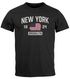 Herren T-Shirt New York Brooklyn Print USA Flagge Fashion Streetstyle Printshirt Männer Neverless®preview