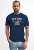 Herren T-Shirt New York Brooklyn Print USA Flagge Fashion Streetstyle Printshirt Männer Neverless®preview