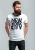 Herren T-Shirt New York City Schriftzug Print Fashion Streetstyle Neverless®preview