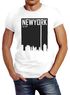 Herren T-Shirt New York Skyline Aufdruck Slim Fit Neverless®preview