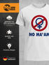 Herren T-Shirt No Ma'am No Maam Club Fasching Karneval Junggesellenabschied 90er Fun-Shirt Moonworks®preview