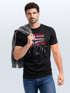 Herren T-Shirt Norwegen Flagge Berge Discover Printshirt Outdoor Fashion Streetstyle Männer Neverless®preview
