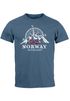 Herren T-Shirt Norwegen Flagge Skandinavien Nordisch Kompass Outdoor Fashion Streetstyle Neverless®preview