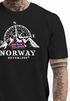 Herren T-Shirt Norwegen Flagge Skandinavien Nordisch Kompass Outdoor Fashion Streetstyle Neverless®preview