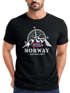 Herren T-Shirt Norwegen Flagge Skandinavien Nordisch Kompass Outdoor Fashion Streetstyle Neverless®preview