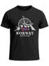 Herren T-Shirt Norwegen Flagge Skandinavien Nordisch Kompass Outdoor Fashion Streetstyle Neverless®preview