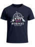 Herren T-Shirt Norwegen Flagge Skandinavien Nordisch Kompass Outdoor Fashion Streetstyle Neverless®preview