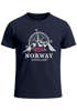 Herren T-Shirt Norwegen Flagge Skandinavien Nordisch Kompass Outdoor Fashion Streetstyle Neverless®preview