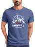 Herren T-Shirt Norwegen Flagge Skandinavien Nordisch Kompass Outdoor Fashion Streetstyle Neverless®preview
