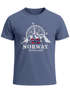 Herren T-Shirt Norwegen Flagge Skandinavien Nordisch Kompass Outdoor Fashion Streetstyle Neverless®preview