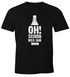 Herren T-Shirt Oh schon Bier Uhr Bierflasche Fun-Shirt Spruch-Shirt Moonworks®preview