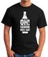 Herren T-Shirt Oh schon Bier Uhr Bierflasche Fun-Shirt Spruch-Shirt Moonworks®preview