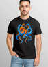 Herren T-Shirt Oktopus Tintenfisch Grafik Print Maritim Grafikshirt Männer Fashion Streetstyle Neverless®preview