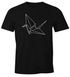 Herren T-Shirt Origami Kranich Crane Vogel Bird Geometrisch Moonworks®preview