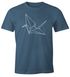 Herren T-Shirt Origami Kranich Crane Vogel Bird Geometrisch Moonworks®preview