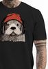 Herren T-Shirt Otter Print Comic Illustration Kunstdruck Männer Grafikshirt Fashion Streetstyle Neverless®preview