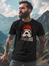 Herren T-Shirt Otter Print Comic Illustration Kunstdruck Männer Grafikshirt Fashion Streetstyle Neverless®preview