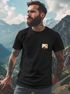 Herren T-Shirt Outdoor Adventure Printshirt Brustlogo Natur Berge Wandern Fashion Streetstyle Neverless®preview