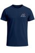 Herren T-Shirt Outdoor Brustlogo Berge Wandern Sommer Fashion Streetstyle Grafikshirt Kurzarm Baumwolle Neverless®preview