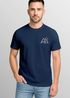 Herren T-Shirt Outdoor Brustlogo Berge Wandern Sommer Fashion Streetstyle Grafikshirt Kurzarm Baumwolle Neverless®preview