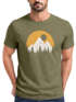 Herren T-Shirt Outdoor Print Natural Badge Logo Wandern Fashion Streetstyle Neverless®preview