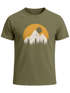 Herren T-Shirt Outdoor Print Natural Badge Logo Wandern Fashion Streetstyle Neverless®preview