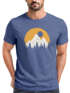 Herren T-Shirt Outdoor Print Natural Badge Logo Wandern Fashion Streetstyle Neverless®preview